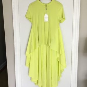 High-low Lime Tunic Shirt by English Factory